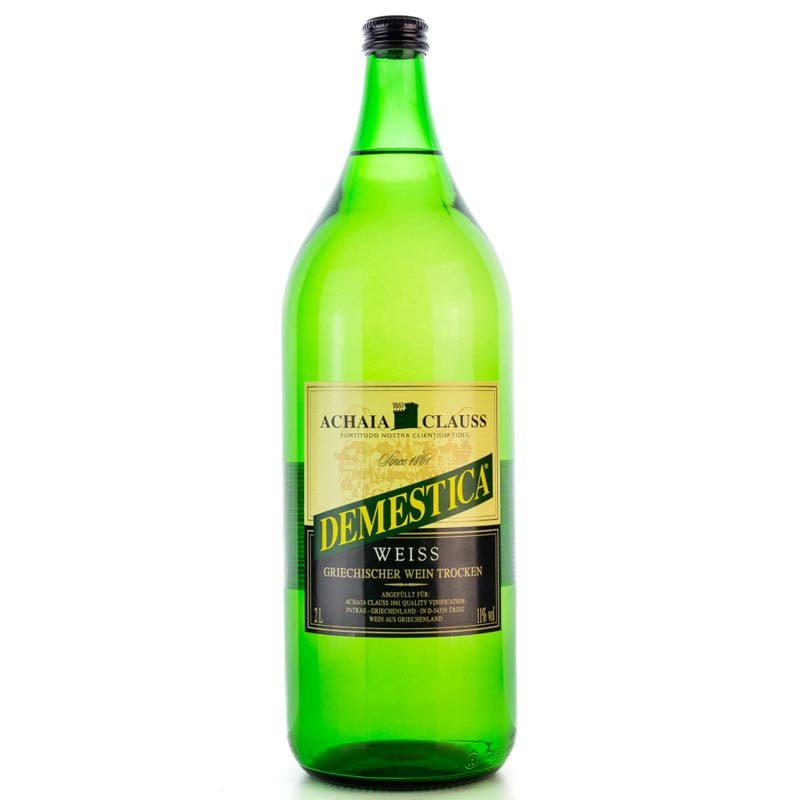 Demestica Weiß trocken 2 lt Achaia Clauss 12% vol