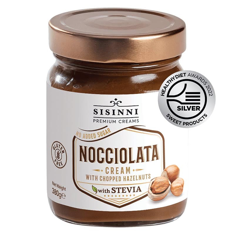 SISINNI Nocciolata Kakaocreme mit Haselnuss und Stevia 380 g