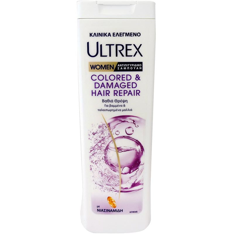Ultrex Damaged & Colored Hair Antischuppen-Shampoo für gefärbtes & strapaziertes Haar 360ml